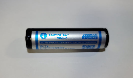 Lumintop 18650 2600mAh Rechargeable Li-ion Battery **** HAS TO BE SHIPPED WITH FLASLIGHT + FEDEX ***