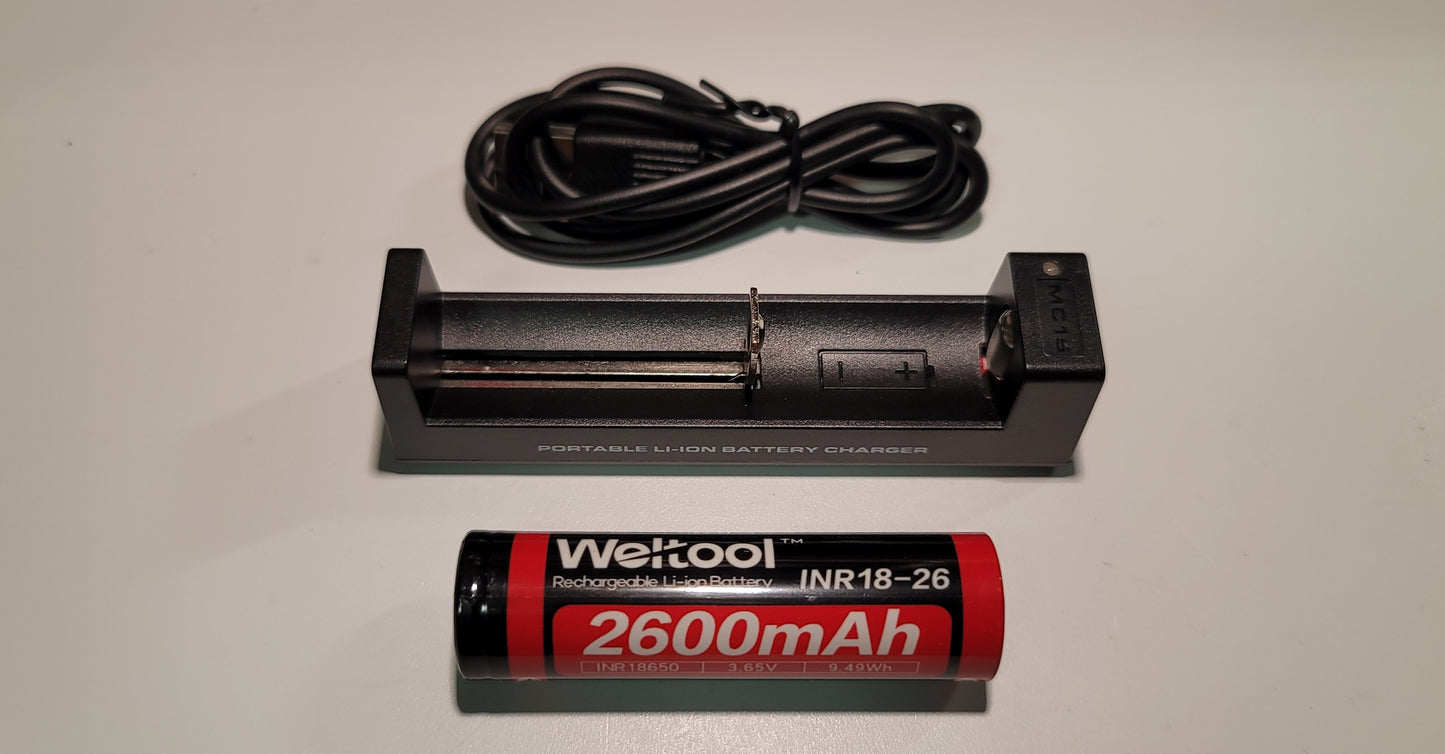 Weltool 18650 Battery Li-Ion Battery Charger kit