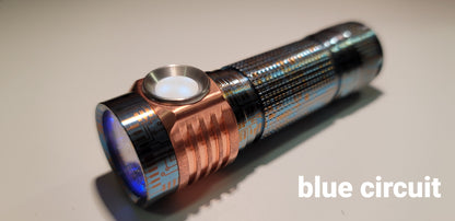 Emisar D4v2 Titanium Blue Circuit Nichia 519a High CRI Led Flashlight NICHIA 519A 4500K DOMED