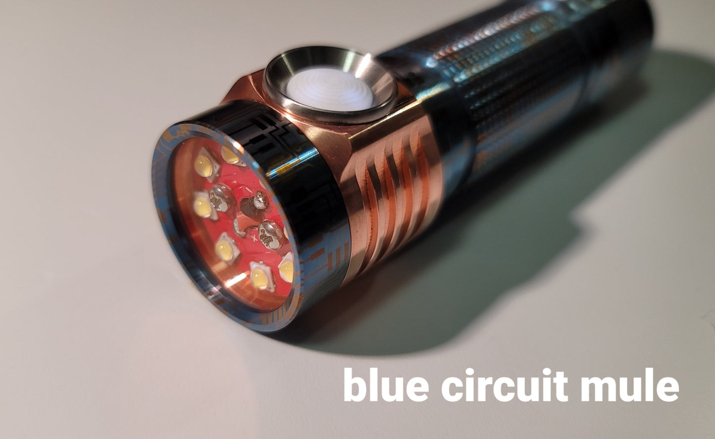 Emisar D4v2 Titanium Blue Circuit UV Mule 8 x Seoul 365nm UV Flashlight