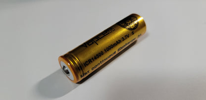 Vapcell Gold ICR 14500 1000mah 3A Lithium Rechargeable Battery BUTTON TOP