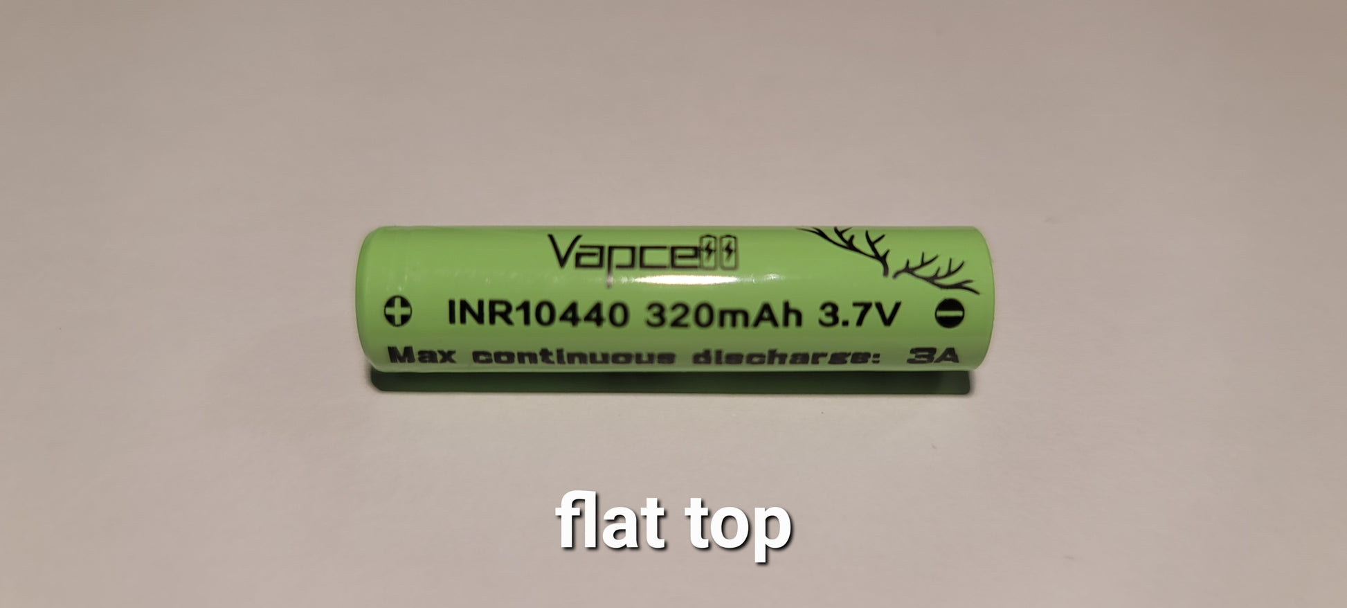 Vapcell INR10440 3.7v 320mAh Rechargeable Li-ion Battery *** HAS TO BE SHIPPED WITH FLASHLIGHT + FEDEX *** FLAT TOP