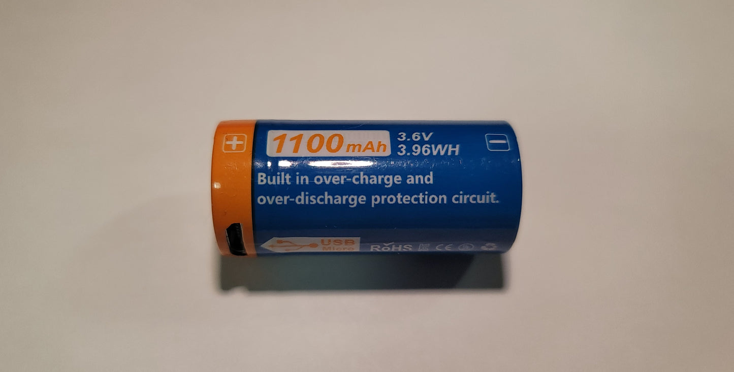 Jetbeam 18350 JR11 1100mAh Lithium-ion Rechargeable Battery