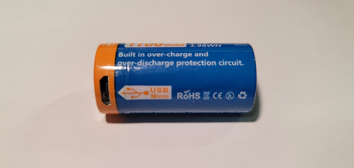 Jetbeam 18350 JR11 1100mAh Lithium-ion Rechargeable Battery