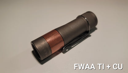 Lumintop FWAA Titanium or Copper 1400 Lumens EDC LED Flashlight TI - STONE + CU NICHIA 519A *** ADD ON ONLY SPECIFY COLOR TEMP ***