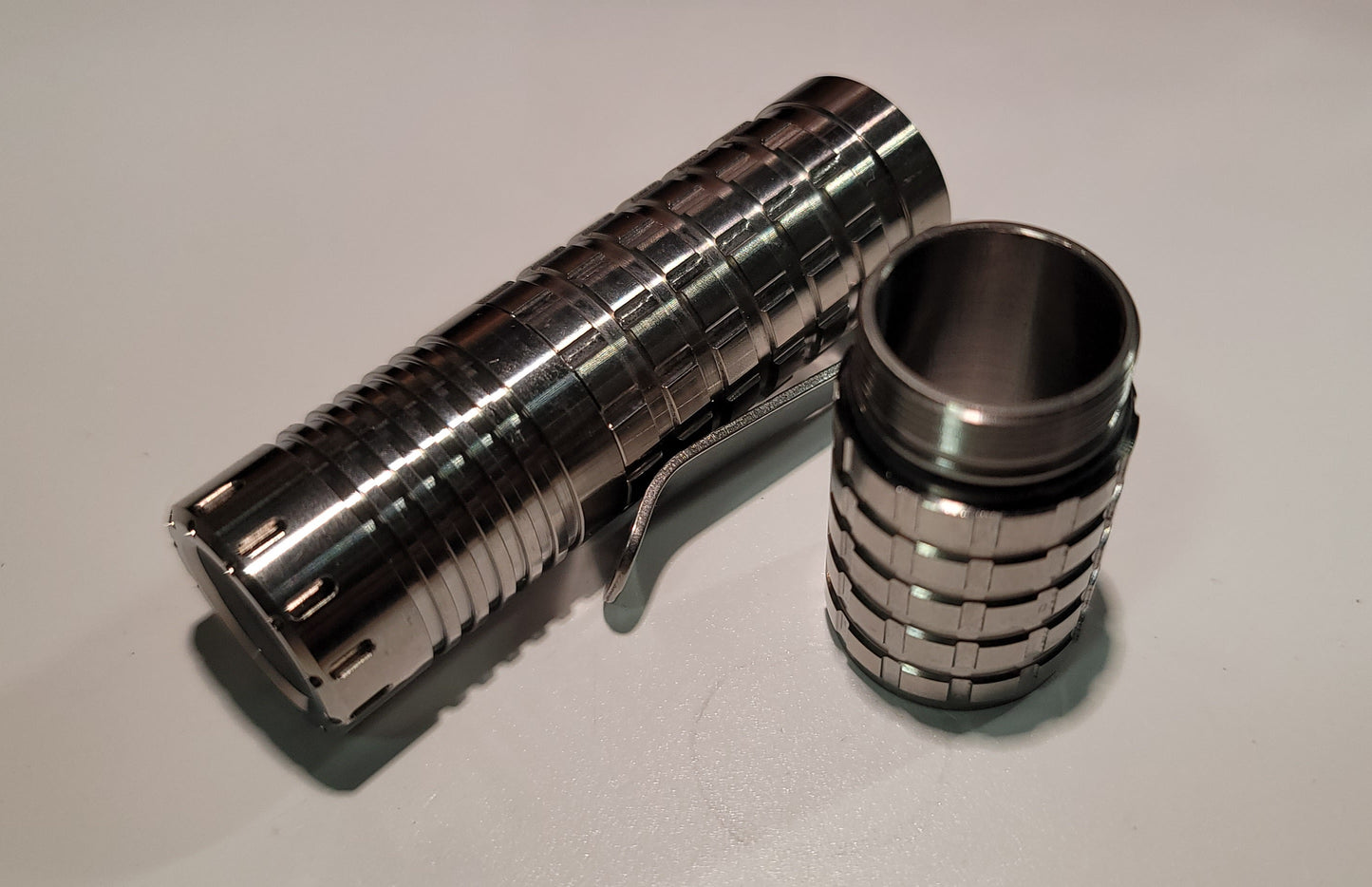 ReyLight Dawn Triple Titanium Custom LED Flashlight + 14 TRITIUMS!