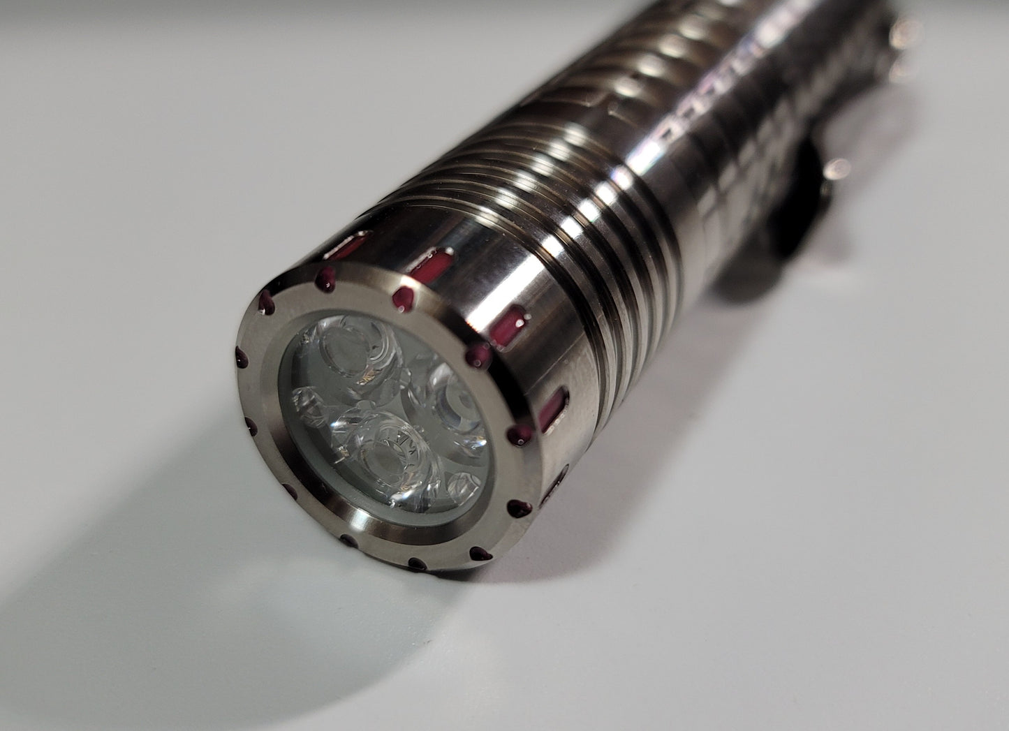 ReyLight Dawn Triple Titanium Custom LED Flashlight + 14 TRITIUMS!