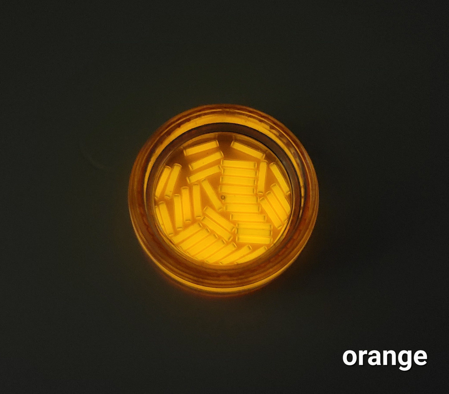 Tritium Vials 1.5 x 6mm Self-Luminous ORANGE