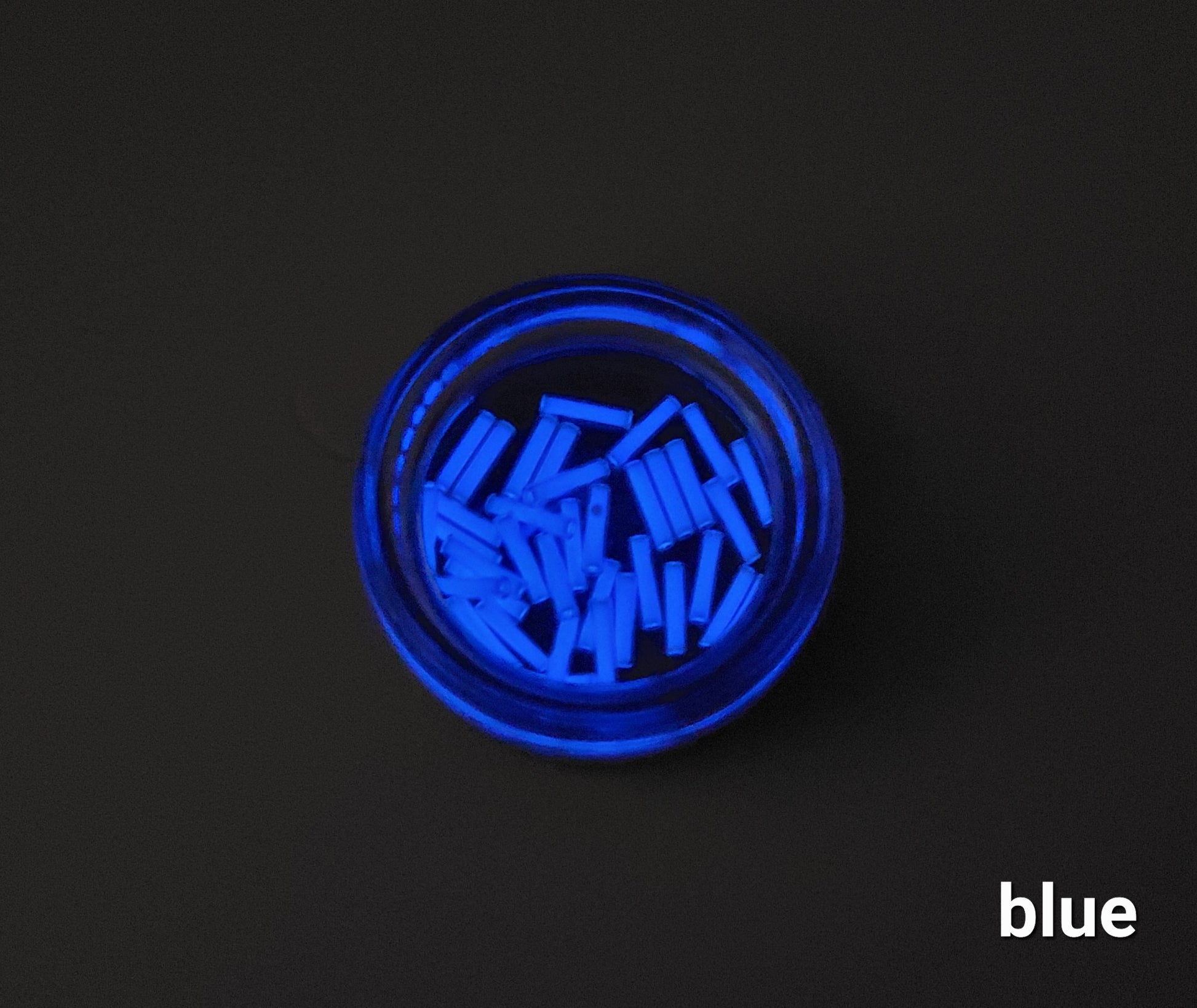 Tritium Vials 1.5 x 6mm Self-Luminous BLUE