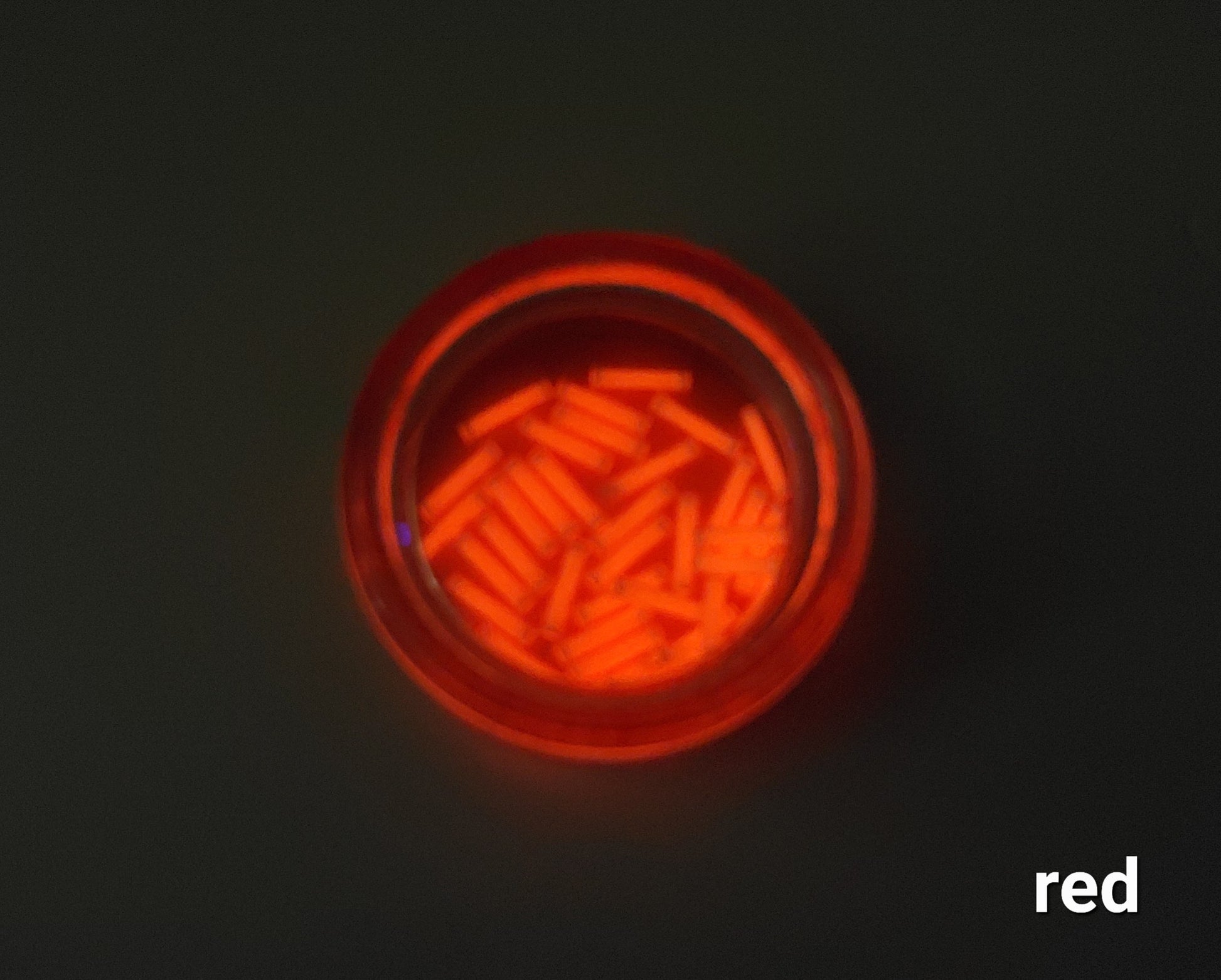 Tritium Vials 1.5 x 6mm Self-Luminous RED