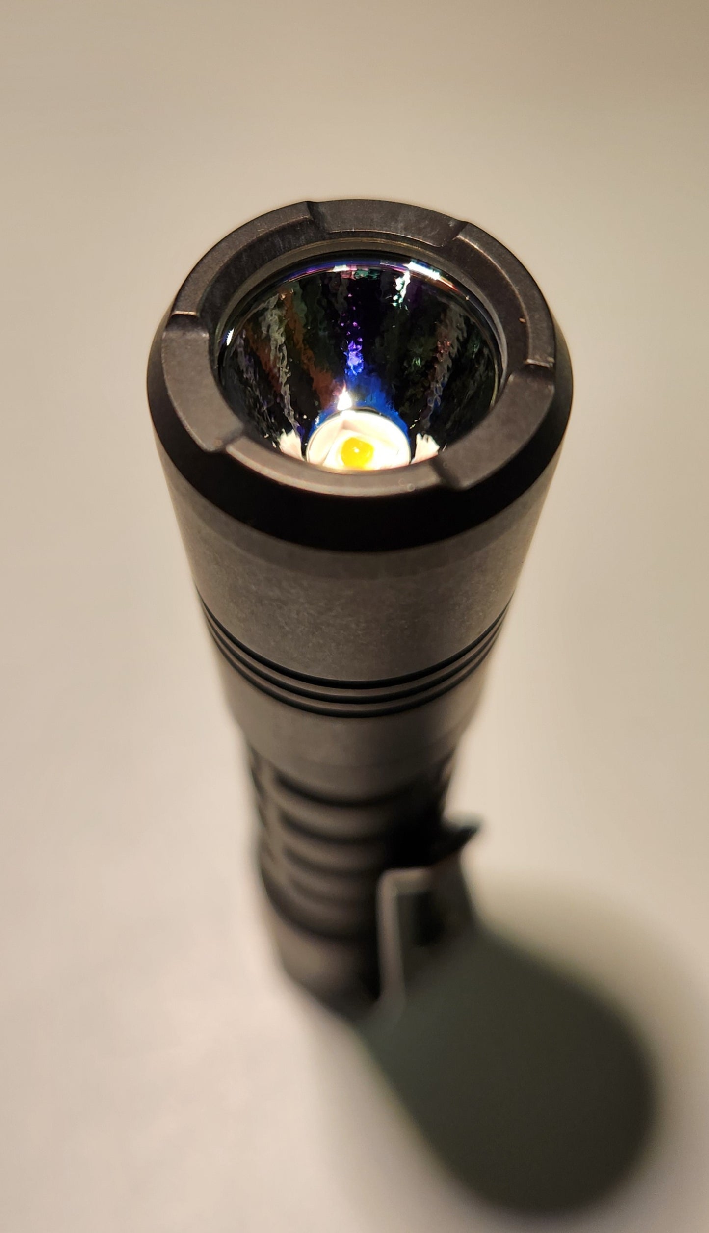 ReyLight Pineapple AA Titanium Anodized Black Oil Custom LED Flashlight