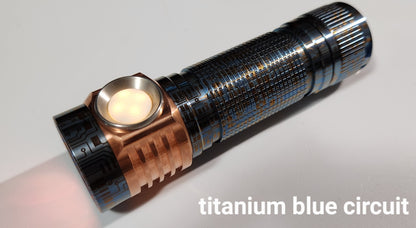 Emisar D4v2 Titanium + Copper Nichia 519A High Power LED Flashlight