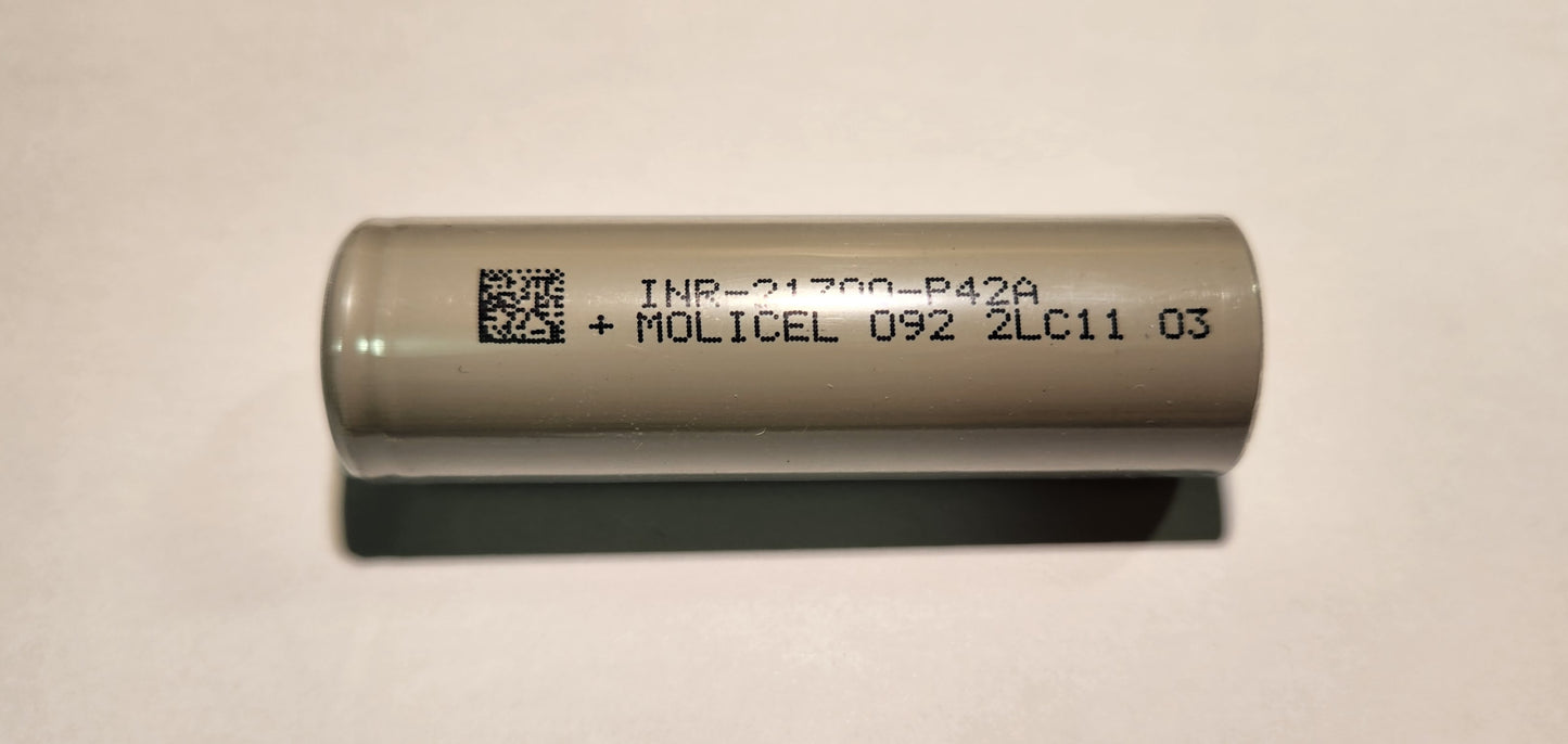 Molicel P42A 21700 4200mAh 45A Li-Ion Rechargeable Battery