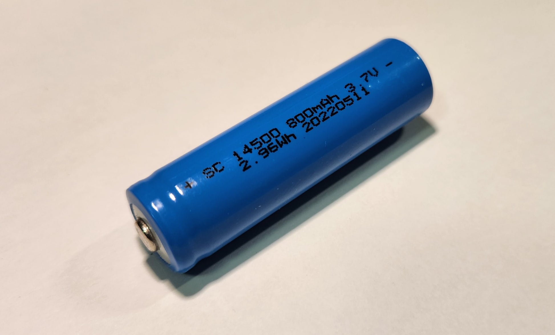 Uxcell 14500 ICR14500 3.7v 800mAh Rechargeable Li-on Battery BUTTON TOP