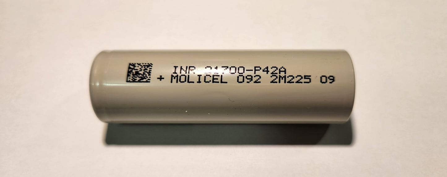 Molicel P42A 21700 4200mAh 45A Li-Ion Rechargeable Battery FLAT TOP