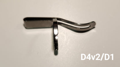 Emisar Noctigon Stainless Pocket Clips NEW D1/D4/D4V2 (DEEP CARRY)