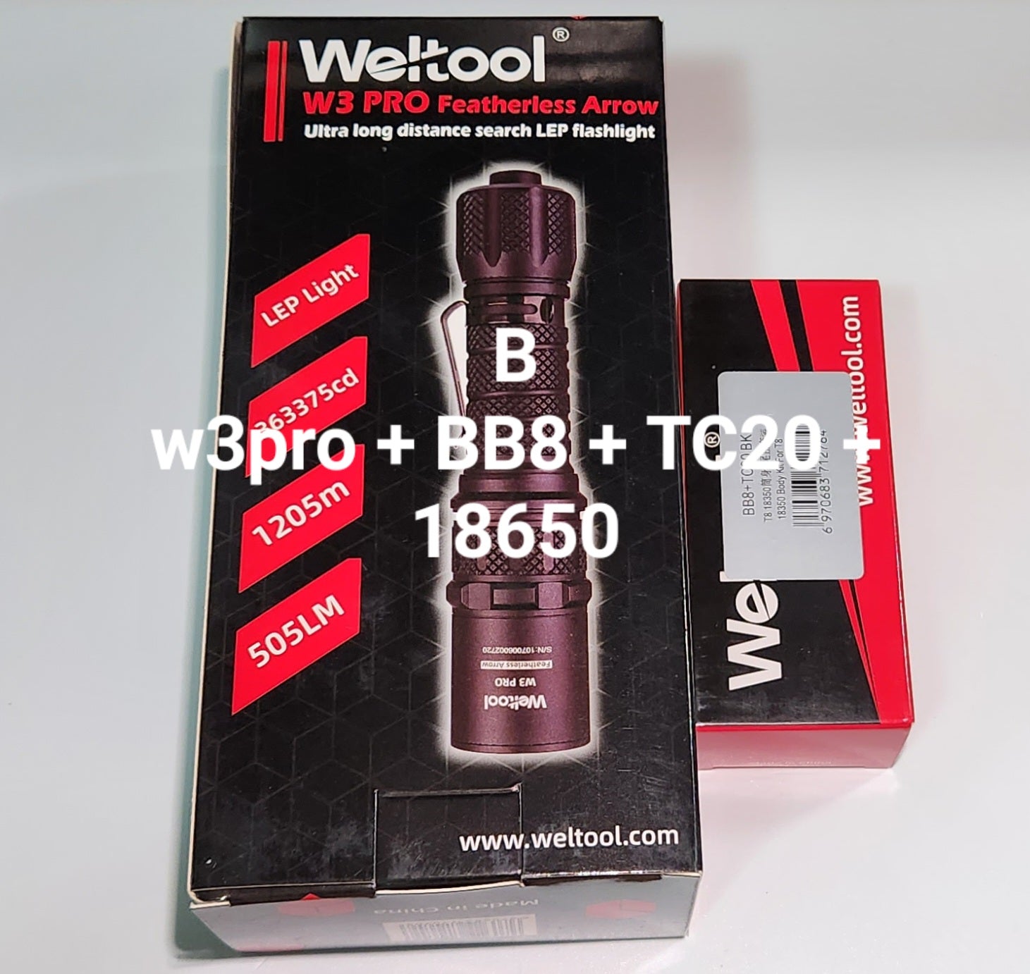 Weltool W3Pro Lep Flashlight 1205 Meters