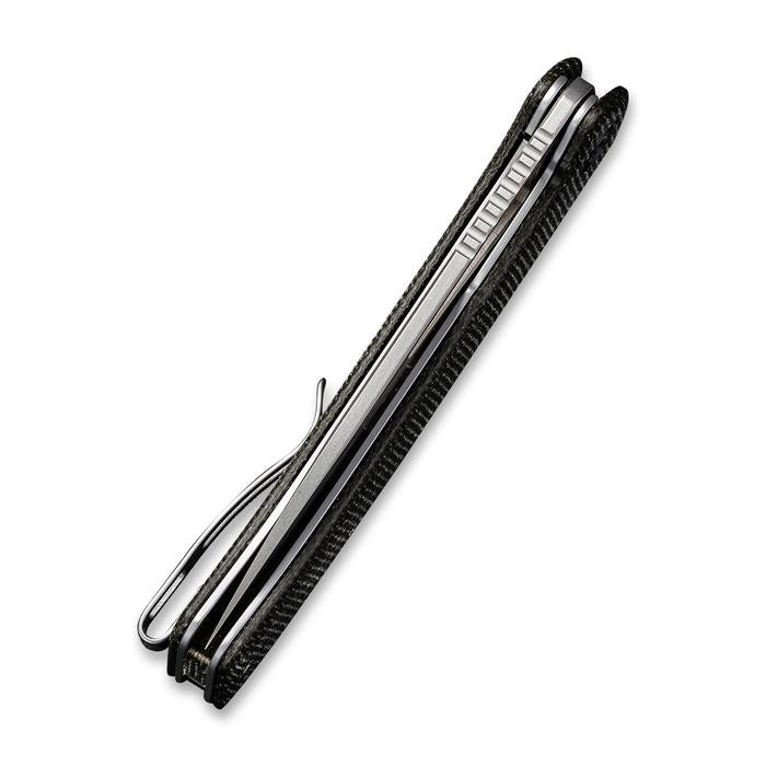 Civivi Riffle Flipper Knife Dark Green Micarta Handle (3.46" Gray Stonewashed 14C28N) C 2024C