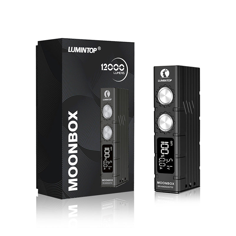 Lumintop PK12 Moonbox 12,000 Lumens XHP50.2 LED LCD Display Flood Rechargeable Flashlight