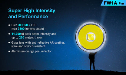 Lumintop FW1A Pro Cree XHP-50.2 3500 Lumens High Power Compact LED Flashlight