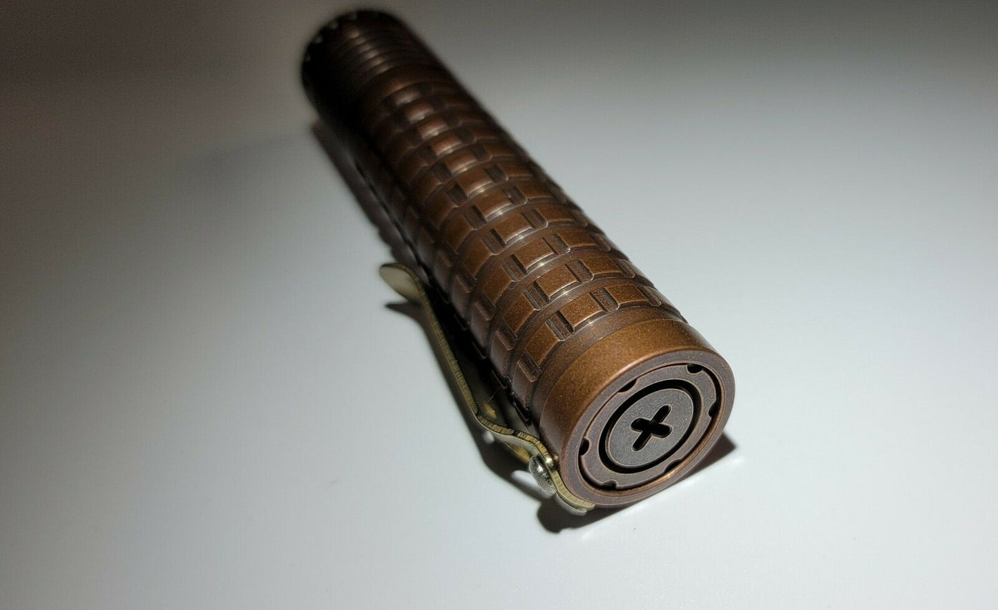 ReyLight Dawn Triple LED COPPER FORCED PATINA Custom Flashlight CREE OR NICHIA