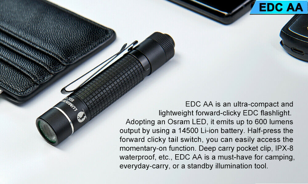 Lumintop EDC AA 600 Lumens Forward-clicky Mini EDC LED Flashlight