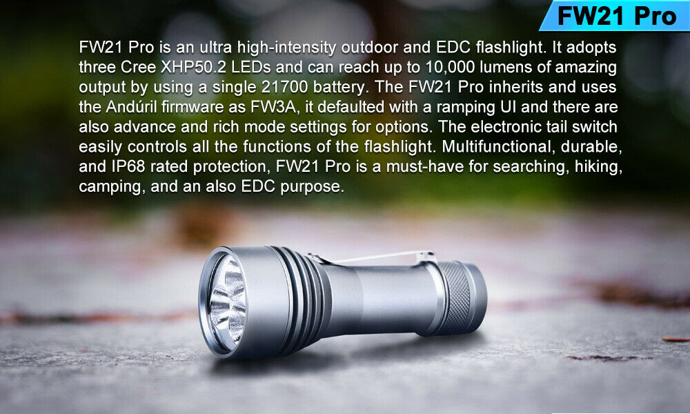 Lumintop FW21 Pro Tri Cree XHP50.2 LEDs 10,000 Lumens Outdoor Flood Flashlight