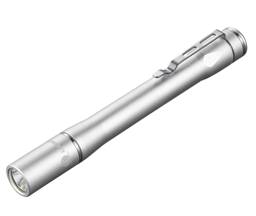 LUMINTOP IYP365 200 Lumens Two AAA Medical EDC Penlight SILVER NICHIA 519A 5700K