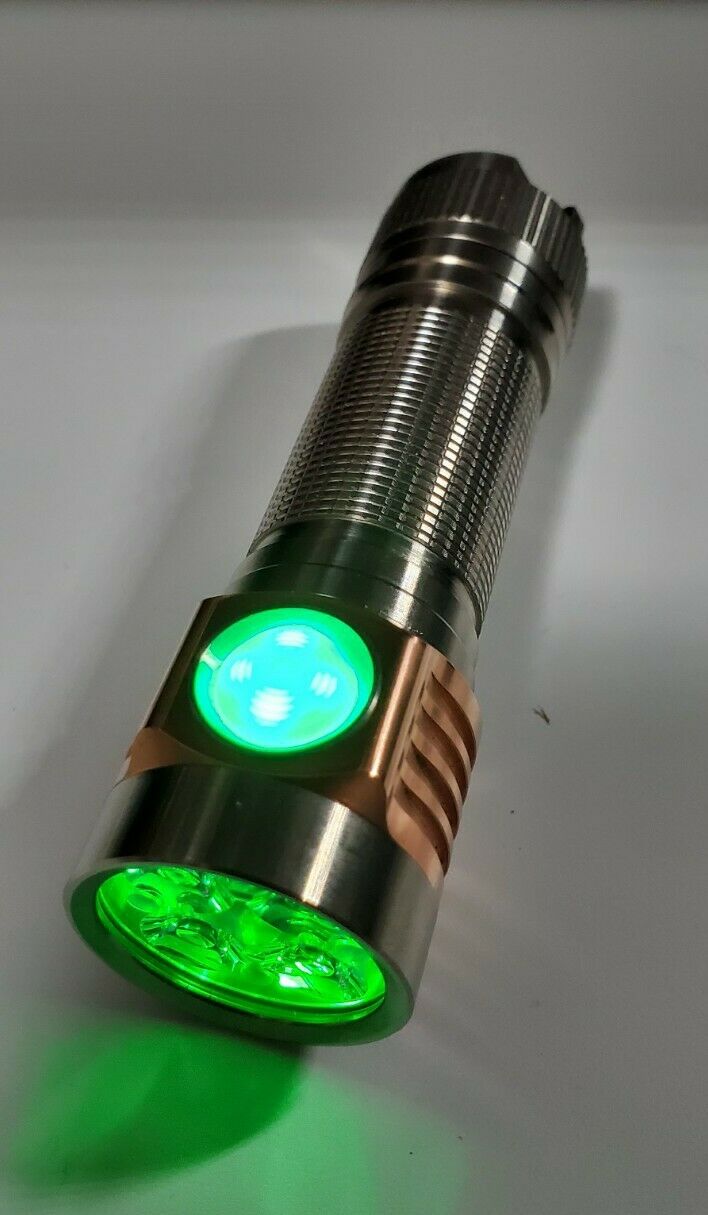 Emisar D4v2 Titanium Osram W2 Green High Power LED Flashlight
