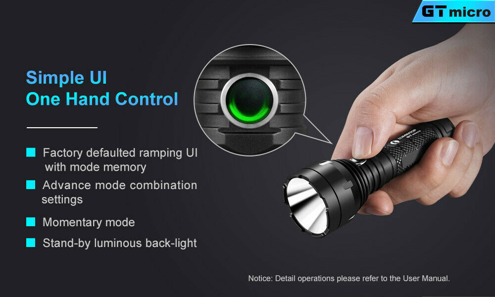 Lumintop GT micro 1000 LM Cree XP-L Hi 400M throw