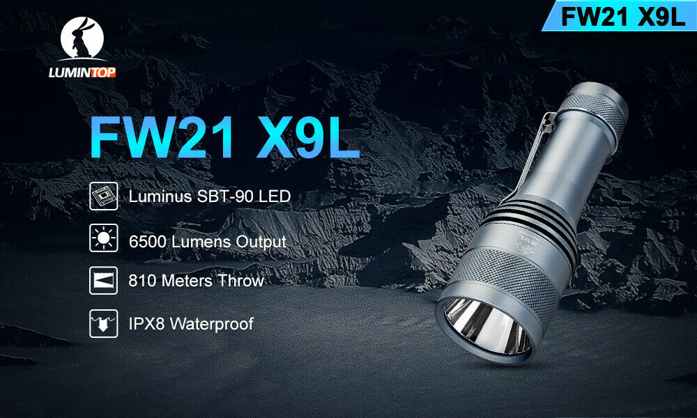 Lumintop FW21 X9L Luminus SBT90.2 6500lm 810m High Power Led Flashlight