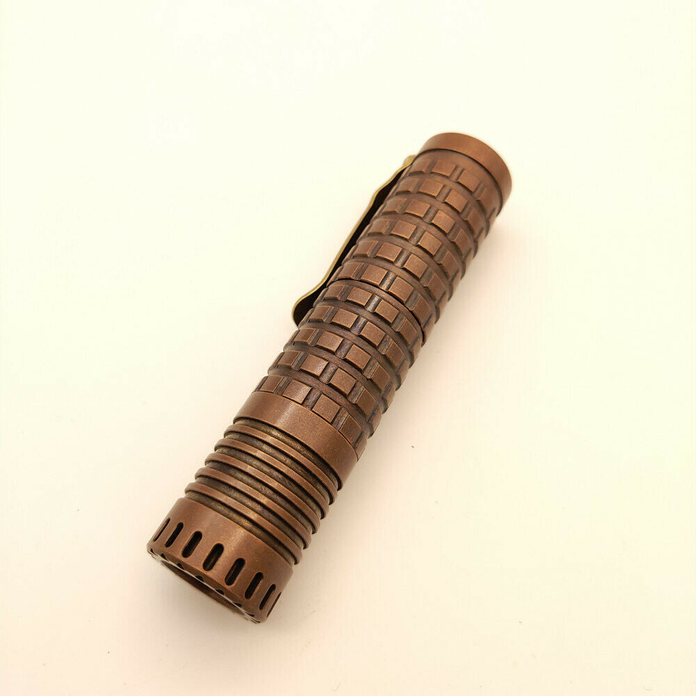 ReyLight Dawn Triple LED COPPER FORCED PATINA Custom Flashlight CREE OR NICHIA