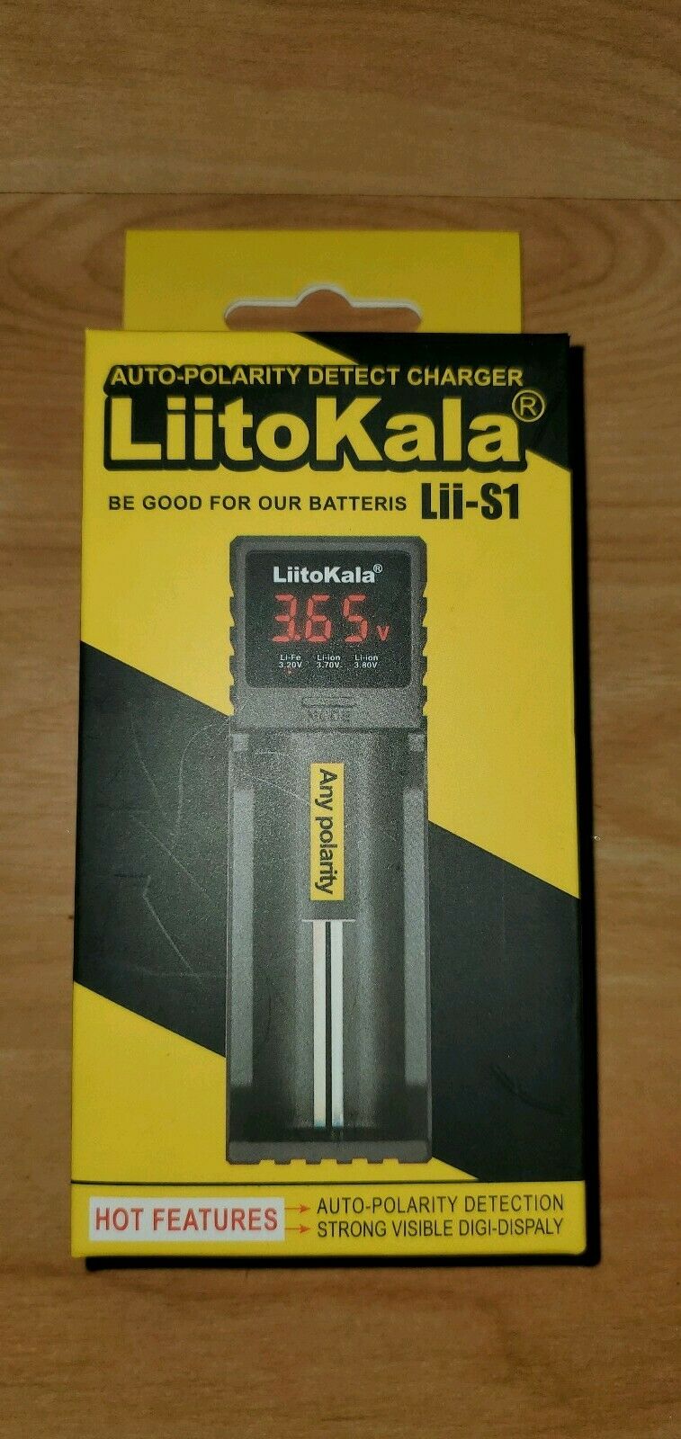 Liitokala Lii-S1 Single Bay Fully Automatic Battery Charger 1000ma - 1amp
