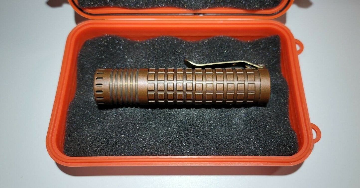 ReyLight Dawn Triple LED COPPER FORCED PATINA Custom Flashlight CREE OR NICHIA