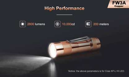 Lumintop FW3A FW3C 519A Copper LED Flashlight