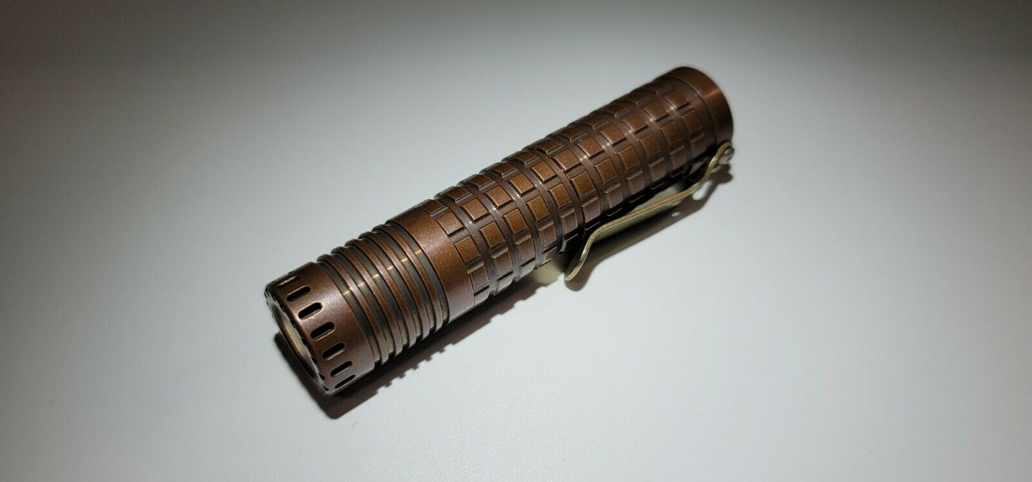 ReyLight Dawn Triple LED COPPER FORCED PATINA Custom Flashlight CREE OR NICHIA