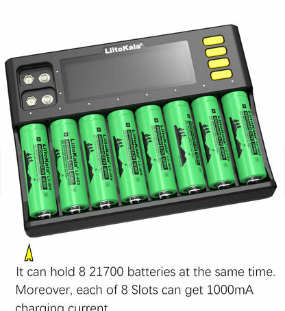 Liitokala Lii-S8 8-Bay Smart Battery Charger 2A Fast charge USA DIRECT!