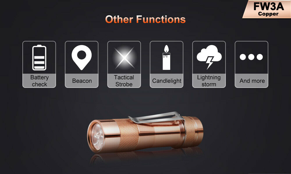 Lumintop FW3A FW3C 519A Copper LED Flashlight