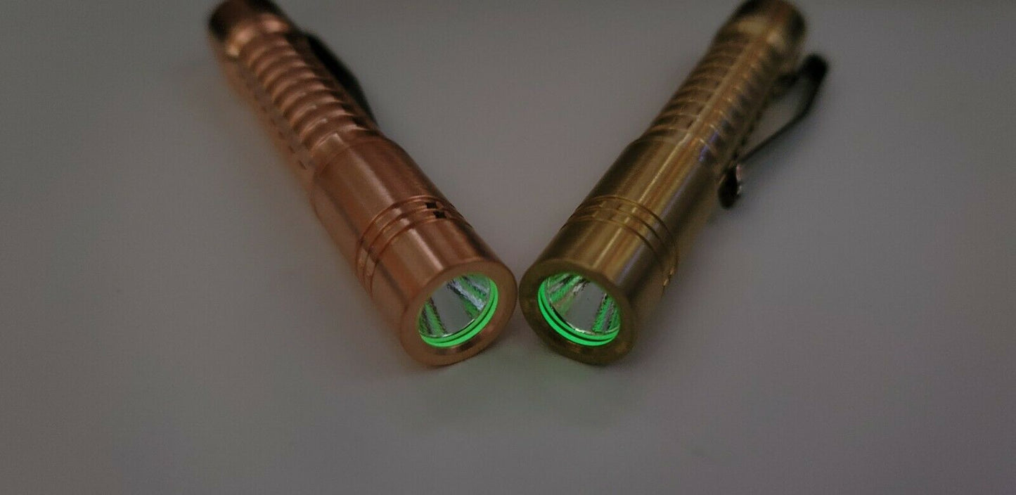 ReyLight Pineapple Mini Nichia 519a 4000k Copper or Brass LED Flashlight