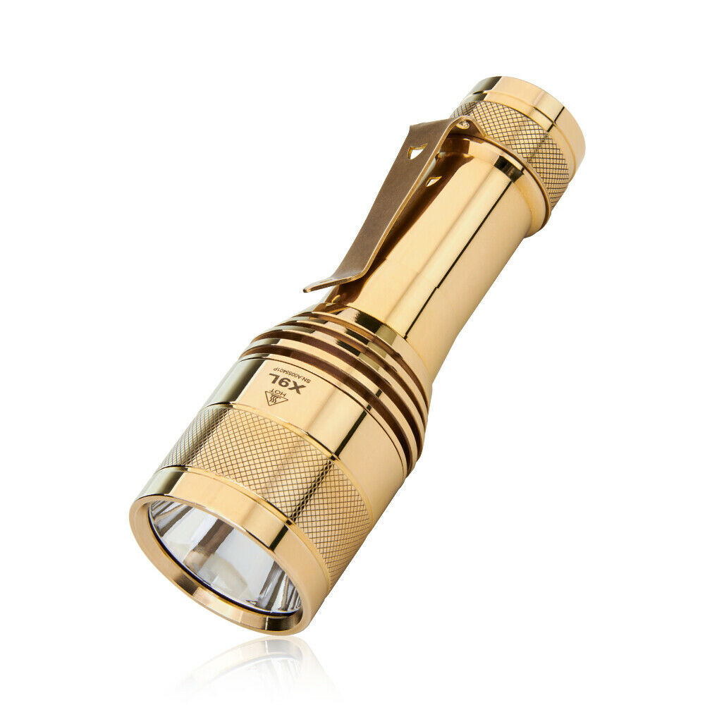 Lumintop FW21 X9L Copper Brass 6500 Lumens 810 Meters SBT-90 LED Flashlight BRASS