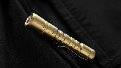 ReyLight Pineapple Brass AA Custom LED Flashlight Nichia 219b SW45k