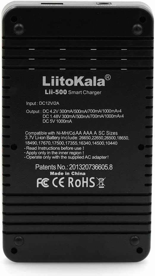 LiitoKala Lii-500 4 Slots Smart Intelligent Battery Charger for 3.7V Li-ion USA
