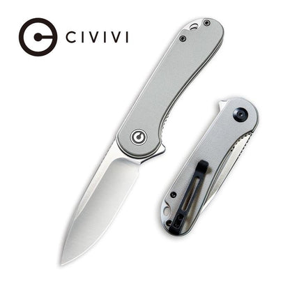 Civivi Elementum Flipper Knife - Gray G10 Handle (2.96'' Satin D2) C 907B