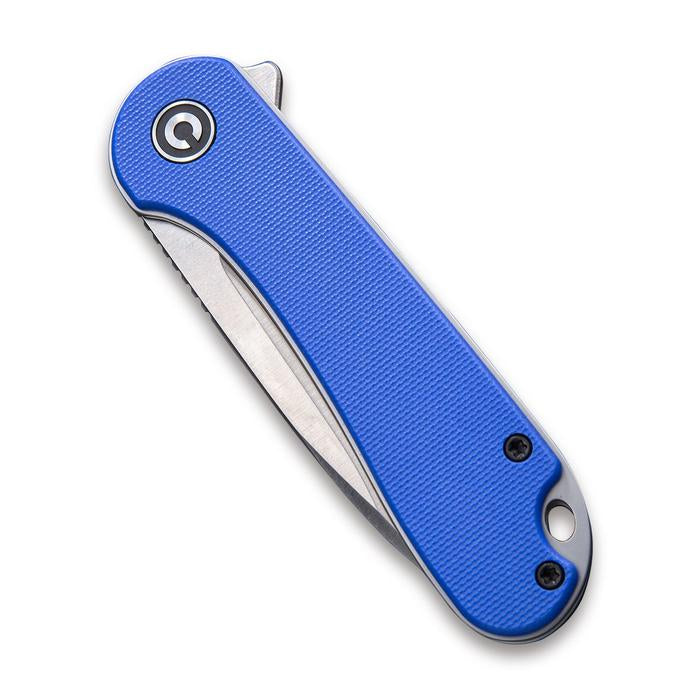 Civivi Elementum Flipper Knife - Blue G10 Handle (2.96'' Satin D2) C 907F