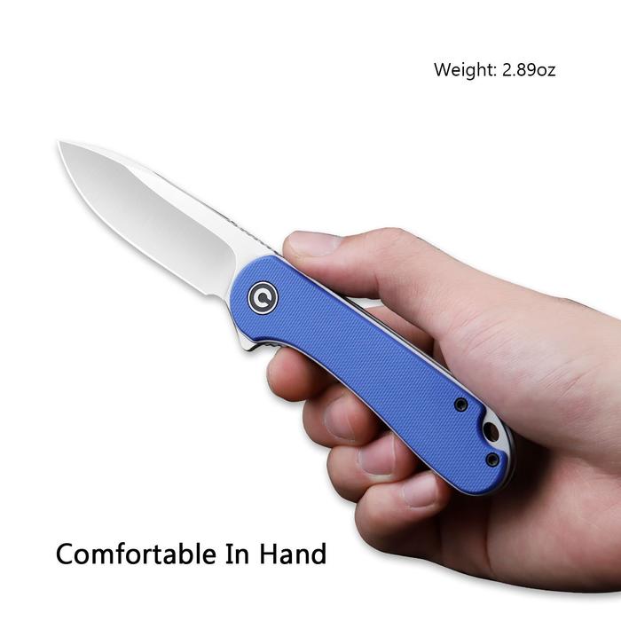 Civivi Elementum Flipper Knife - Blue G10 Handle (2.96'' Satin D2) C 907F