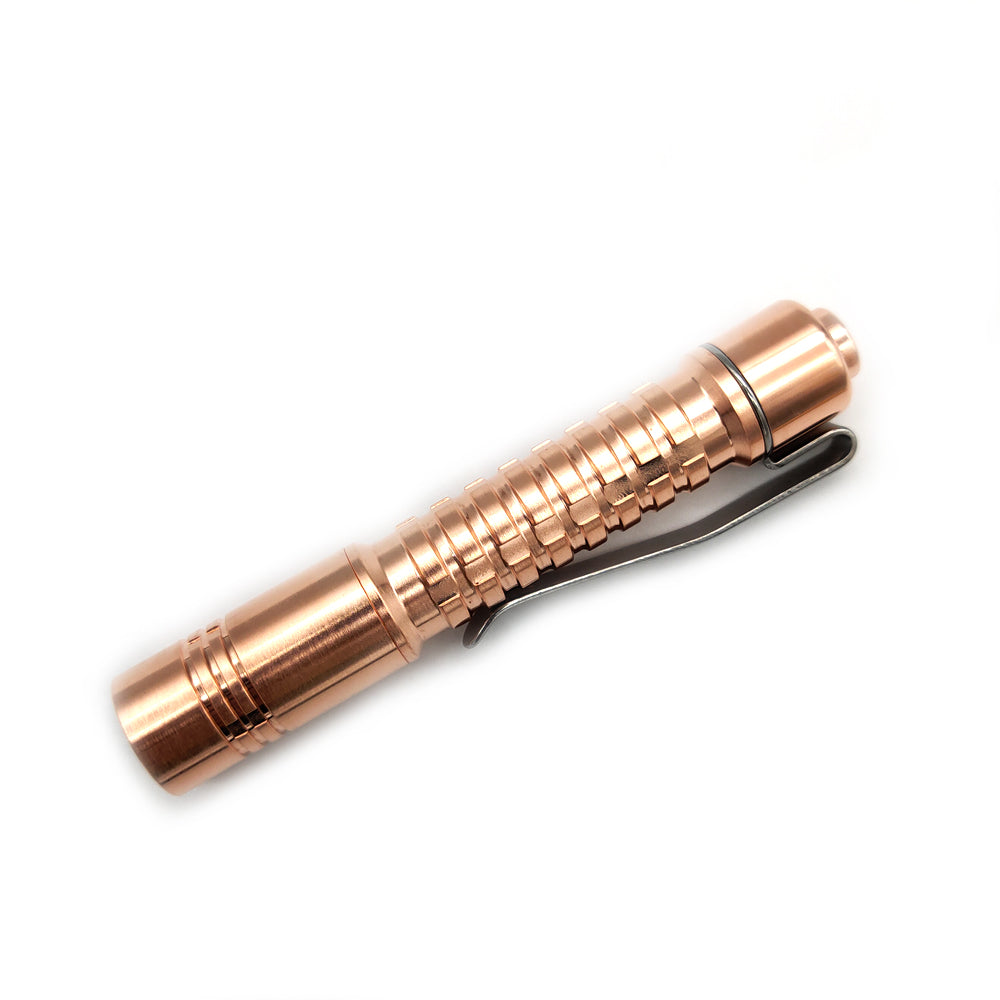 ReyLight Pineapple Mini Nichia 519a 4000k Copper or Brass LED Flashlight