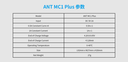 XTAR ANT MC1 Plus 1A Single Bay Battery Charger