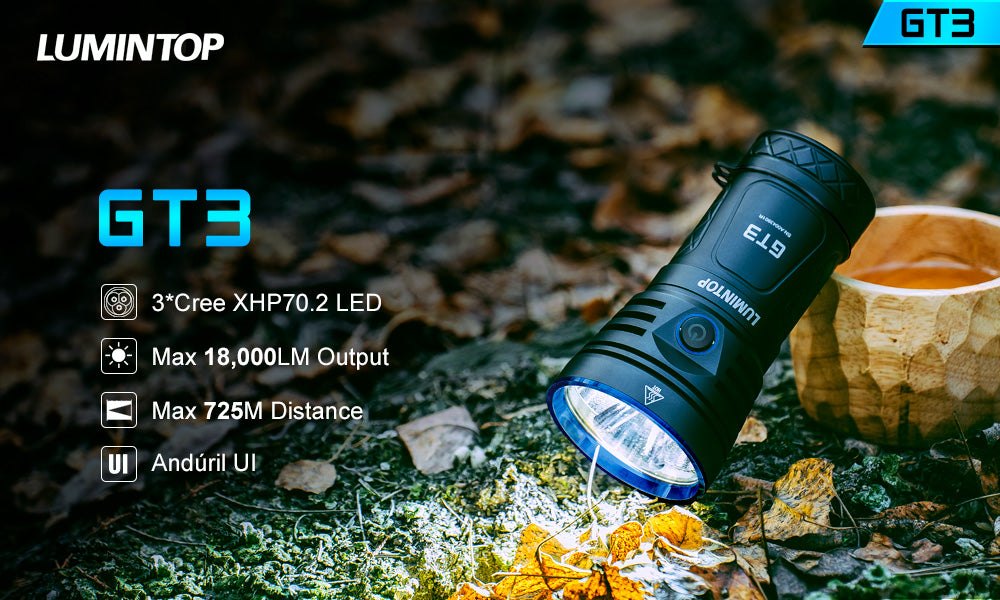 Lumintop BLF GT3 18000 Lumens Triple XHP70.2 LED Outdoor Flashlight