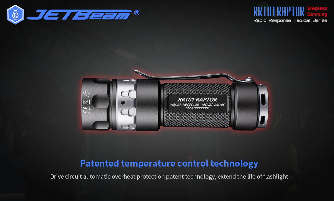 Jetbeam RRT01 Raptor 950 Lumens LED Flashlight