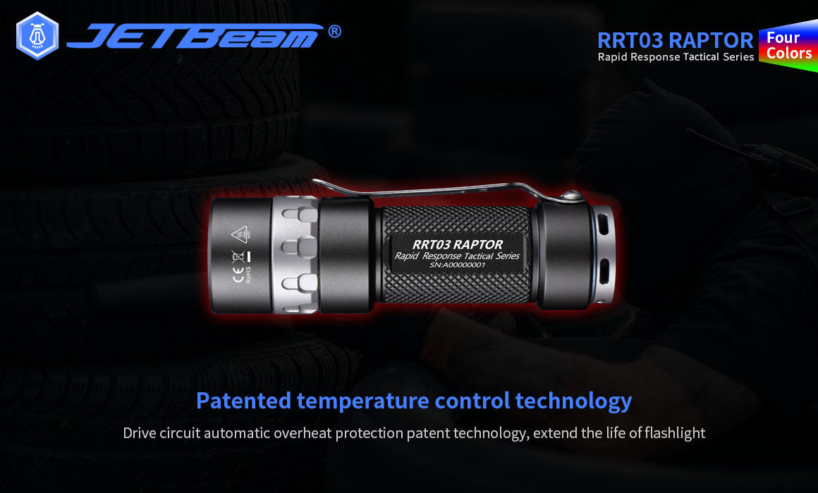 Jetbeam RRT03 Raptor Tatical LED Flashlight